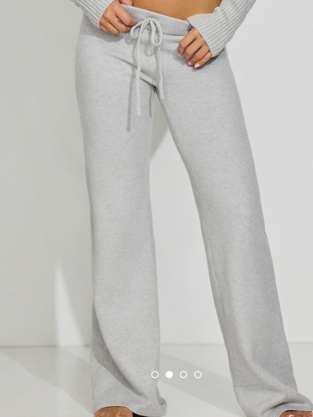 Garage Straight Leg Sweater Pants - Light Gray